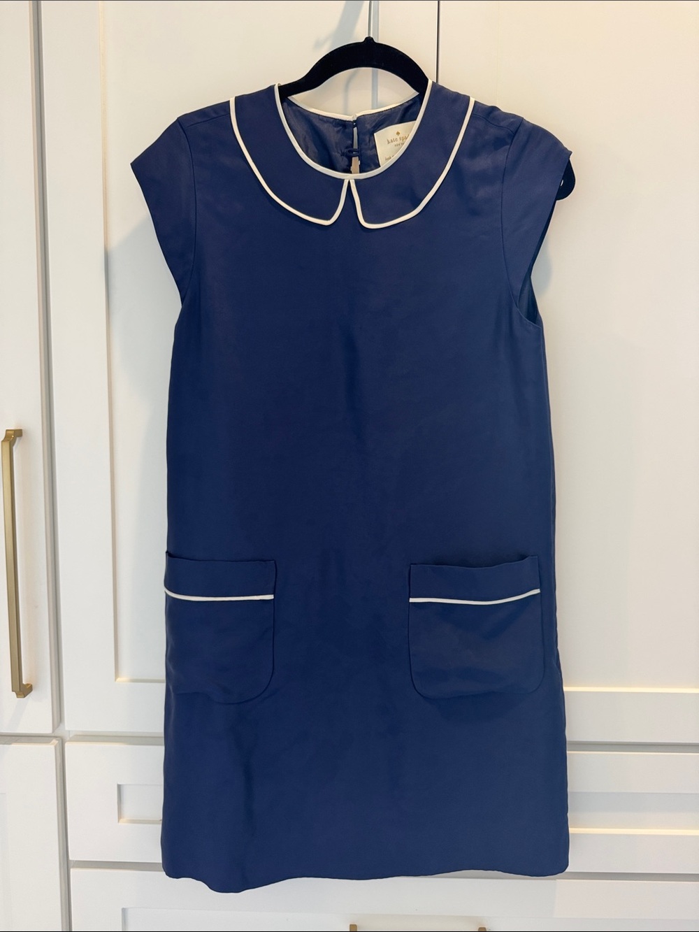 kate spade Navy Dress with White Piping Collar